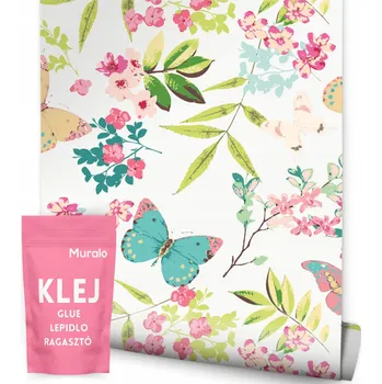 Fototapeta Tapeta pro děti - Motýli a Květiny /119256241