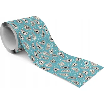 Fototapeta Samolepicí Dekorativní Bordura Modrý Indický Vzor PAISLEY Ornamenty