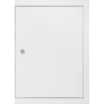 Obraz REVÍZNÍ DVÍŘKA KOVOVÁ BÍLÁ 40x50 NA ZÁMEK