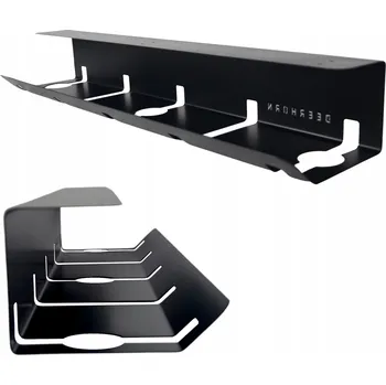 kabelová chránička Kabelová průchodka, vodorovný organizér kabelů, kovový, na stůl