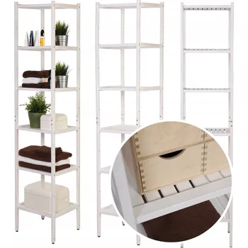 Komoda Koupelnový regál Wamar-Sosenka bílý 38 x 38 x 184 cm