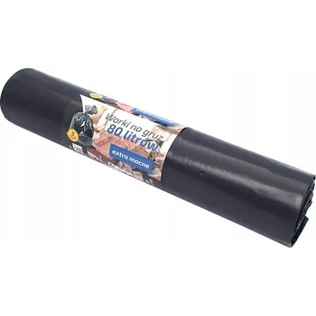 Pytle na odpadky Pytle na suť - černé pevné 80 litrů - balení 5 ks role pytle na odpadky