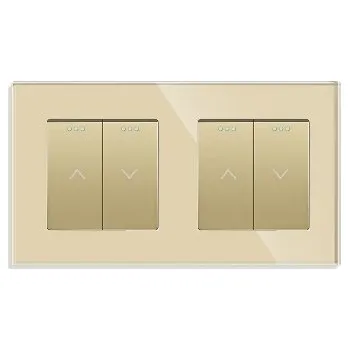 vypínač MECHANICKÝ KLÁVESOVÝ OVLADAČ SPÍNAČE ROLETY ŽALUZIE DVOJITÝ SKLENĚNÝ