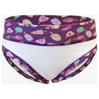 Dívčí klasické kalhotky GINA 20027P bílá levandulová 152/158