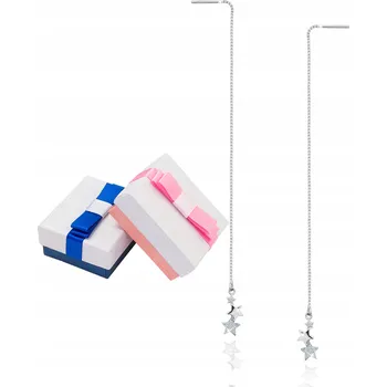 Náušnice STŘÍBRNÉ NÁUŠNICE DLOUHÉ VISACÍ PROVLÉKACÍ 925