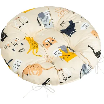 Podsedák Bellatex Sedák Adéla prošívaný kulatý Béžová,Černá,Šedá