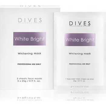 Pleťová maska Dives White Bright Mask rozjasňující maska v plátýnku 5 ks
