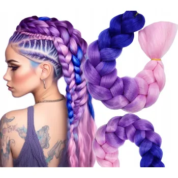 Příčesek Syntetické vlasy na copánky Ombre 3 copánky K PŘIPNUTÍ