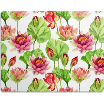 Miska pro psa Podložka pod misky pro psy a kočky, motiv lotosové květy, 45x35 cm