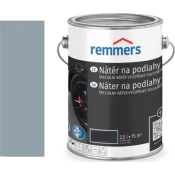 Lak na dřevo Remmers NÁTĚR NA PODLAHY DO GARÁŽE 2,5L 7777 (RAL 7001) Stříbřitě šedá - Silbergrau + dárek k objednávce nad 1000Kč