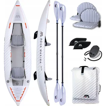 Loď Kajak nafukovací Aqua Marina Halve 13'1" 398 x 98 CM 180 KG pro 2 osoby + 2 x pádlo KP-2