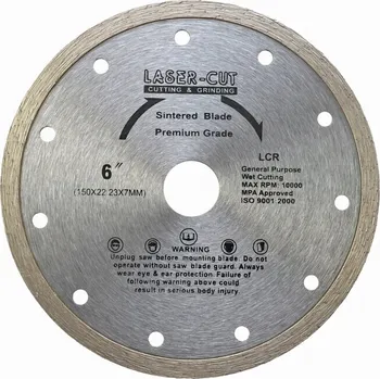 Řezný kotouč LASER CUT L00103 – diamantový obvod po celém obvodu 150 x 22,23 x 7 mm LCR