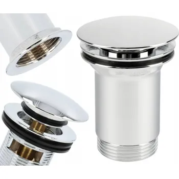 Sifon AUTOMATICKÁ VÝPUSTNÁ ZÁTKA KLIK-KLAK PRO UMYVADLO, CHROMOVÁ