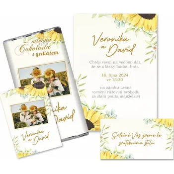 Svatební dekorace Svatební set s mléčnou čokoládou 3