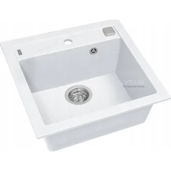 Granitový dřez Jednokomorový granitový dřez Alveus 1 bílý