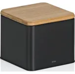 KELA Úložná dóza Kiril kovová černá 11,5x11,5x9,5cm 800,0ml KL-17887