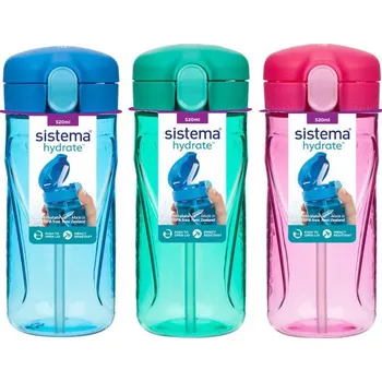 Láhev Láhev Quick Flip Top s brčkem 520 ml Sistema® Hydrate™ mix 959340