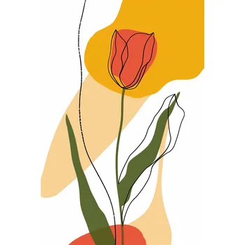 Plakát Plakát Kreslený Tulipán bez rámu 61 x 91,5 cm