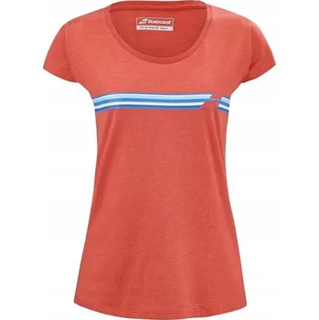 Dámské tričko TRIČKO BABOLAT EXERCISE STRIPES TEE WOMEN POPPY RED S
