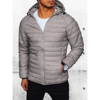 Šedá přechodná prošívaná bunda TX4657 Velikost: L