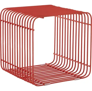 Toaletní stolek Jotex Červený kovový odkládací stolek POCO 40 x 40 cm