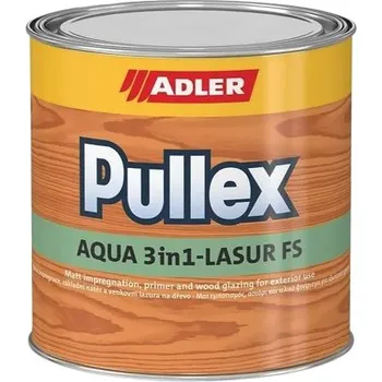 Lak na dřevo Adler PULLEX AQUA 3in1 LASUR bezbarvá - farblos W30 Velikost balení: 9,5 L + dárek k objednávce nad 1000Kč