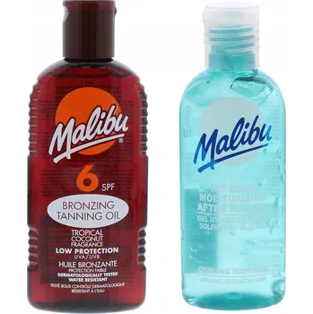 Přípravek na opalování Malibu SPF6 Opalovací olej pro zhnědnutí 200 Ml + Gel po opalování