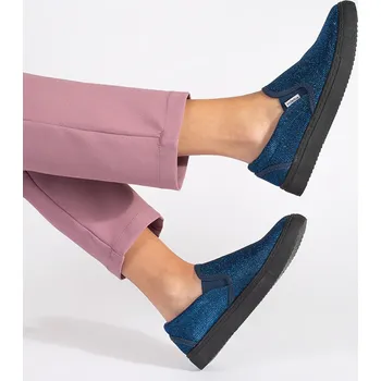 Dámské polobotky Stylové dámské polobotky modré bez podpatku 39