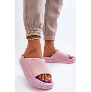 Dámské polobotky Dámské pantofle na platformě Big Star Pink Velikost: 36