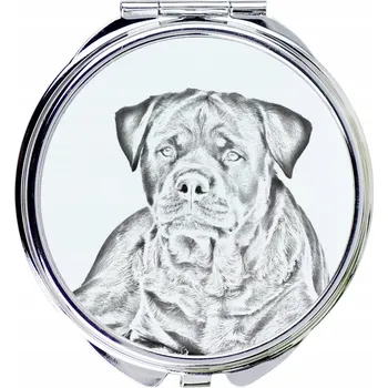 Kosmetické zrcátko Rottweiler kompaktní kapesní zrcátko s fotkou psa