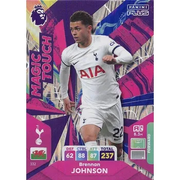 Karetní hra 2024 Panini Premier League Plus karta č. 332 - Brennan Johnson - Magic Touch
