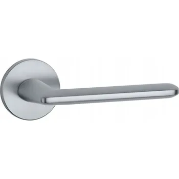 Dveřní kování Klika Ava, kulatá rozeta, chrom satén, Slim STILE