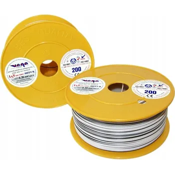 elektrický kabel Kabel LGY/H05V-K 0,35 mm2 200 m Bílo-Černý