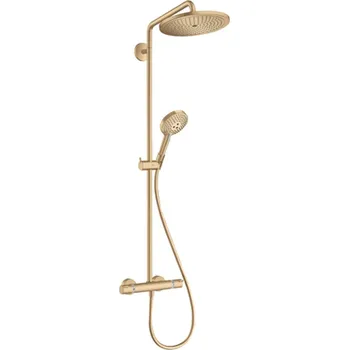 Vodovodní baterie Hansgrohe Croma Select S, Showerpipe 280 1jet s termostatem a ruční sprchou Raindance Select S 120 3jet, kartáčovaný bronz, HAN-26890140