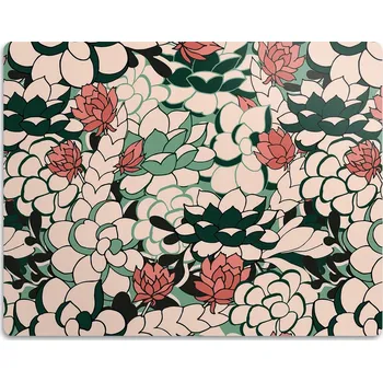 Miska pro psa Vodotěsná podložka pod misku pro psa Květiny 45x35 cm