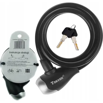 Zámek na kolo Zámek na kolo ZAPÍNÁNÍ 120x10 LANKO TONYON KLÍČ