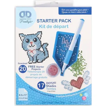 Diamantové malování DIAMOND DOTZ - Diamantové malování - STARTOVACÍ SADA FREESTYLE