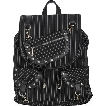 Sportovní batoh Batoh Gotika z Banned Alternative - Black Core Pinstripe - Ženy - černá