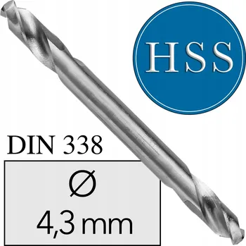Vrták 4,3 mm Vrták Oboustranný HSS NWWr