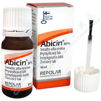 Lék na kožní problémy, vlasy a nehty REPOLAR Abicin 30% Pryskyřicový lak 10ml