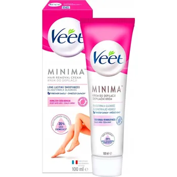 VEET MINIMA Depilační Krém pro Normální Pokožku s Příjemnou Vůní Aloe a Fialky 135 ml