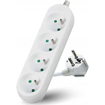 Napájecí kabel Prodlužovací Kabel Prodlužovací lišta 1,5m se 4 zásuvkami a uzemněním