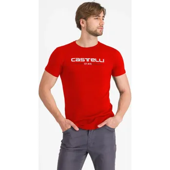 cyklistický dres CASTELLI Cyklistické triko s krátkým rukávem - CASTELLI '76 - červená