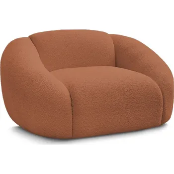 Křeslo Oranžové křeslo z textilie bouclé Tina – Bobochic Paris ID_1728408