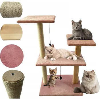 Vysoké škrabadlo, pelíšek, škrabací sloupek, věž CoolStaff 61 - 100 cm