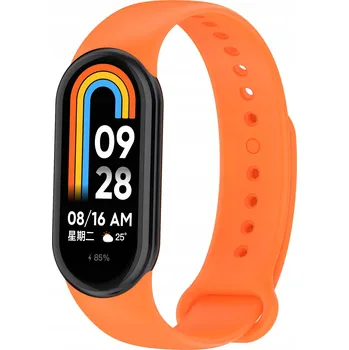 Řemínek na hodinky Silikonový řemínek náramek pro Xiaomi Mi Band 9, Mi Band 8 - oranžový