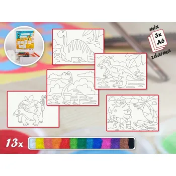 kreativní sada Sada pro pískování střední DINOSAUŘI