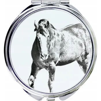 Kosmetické zrcátko Clydesdale - kapesní zrcátko s koněm, personalizované zrcátko do kabelky
