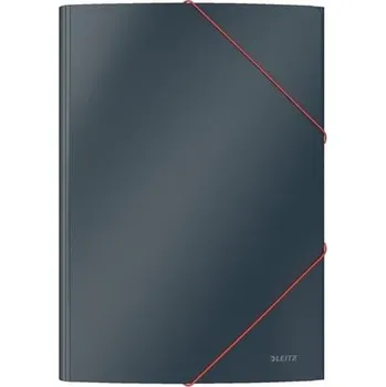 Archivační box LEITZ Desky Cosy hebké se 3 chlopněmi a gumičkou, kartonové sametová šedá