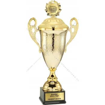 Zlatý kovový pohár s víkem 48 cm + GRAVÍROVÁNÍ DÁREK